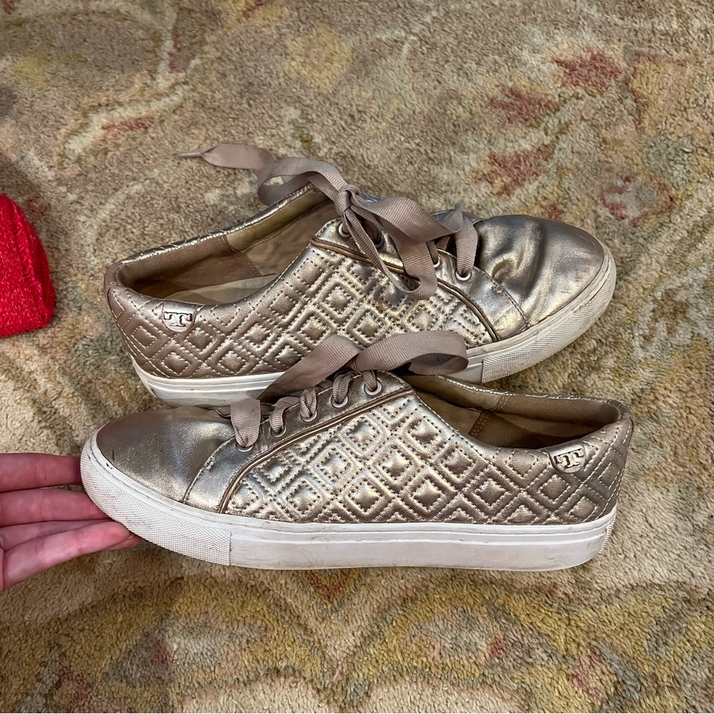 Tory Burch Gold Sneakers